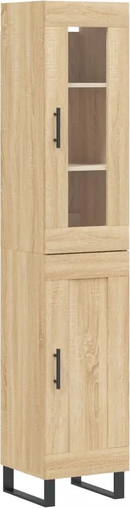 vidaXL sonoma tölgy szerelt fa magasszekrény 34,5x34x180 cm