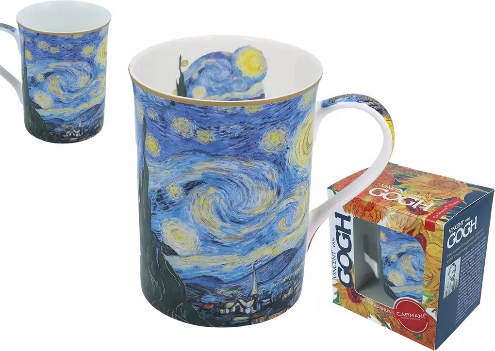Porcelán Bögre Carmani Vincent Van Gogh Csillagos Éjszaka