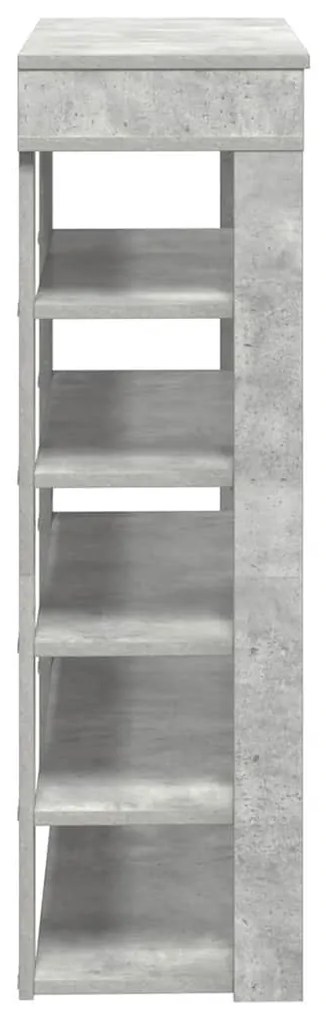 beton tölgy szerelt fa cipőtartó 80x30x98 cm