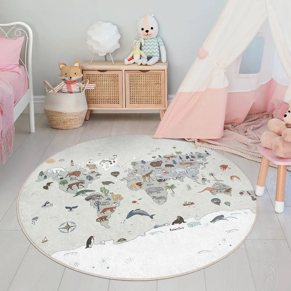 Mosható gyerek játszószőnyeg ø150 cm Big World – Mila Home