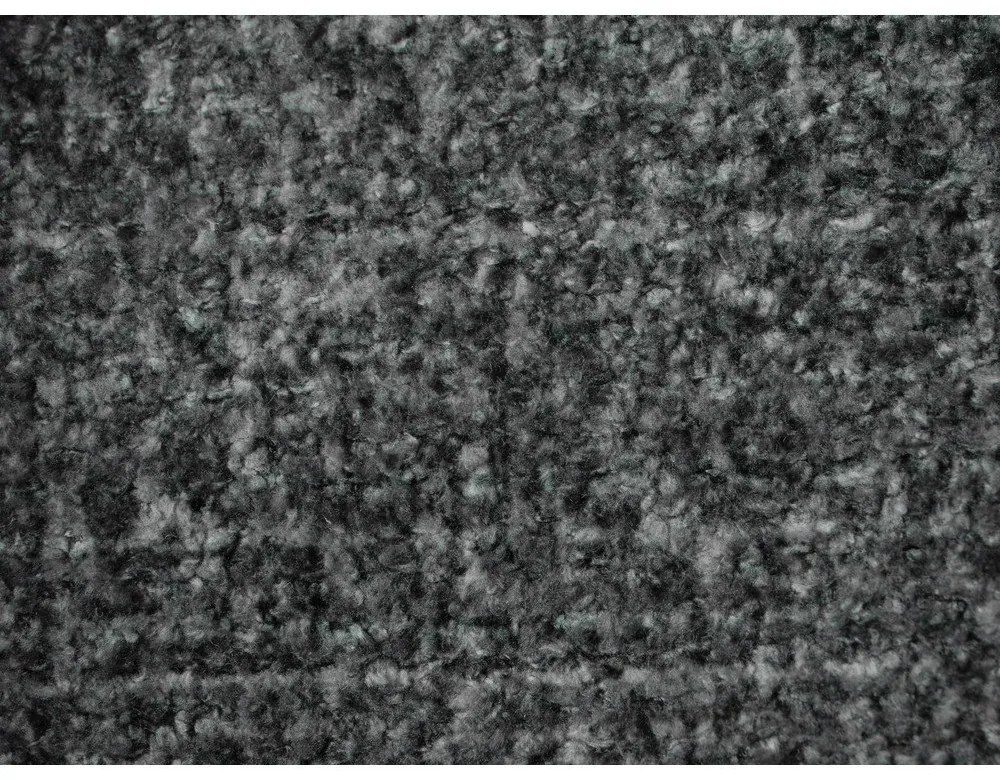 Sötétszürke kárpitozott franciaágy ágyráccsal 140x200 cm Makana – Makamii