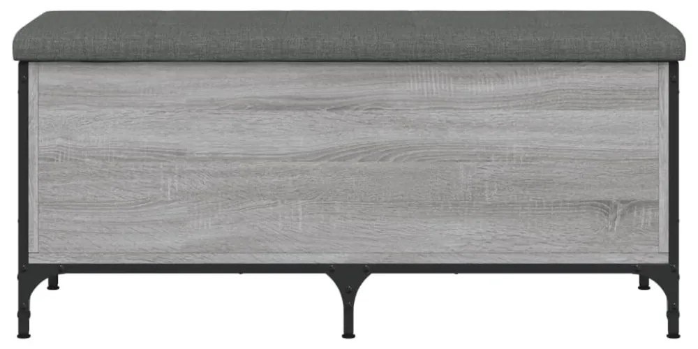 szürke sonoma színű szerelt fa tárolópad 102 x 42 x 45 cm