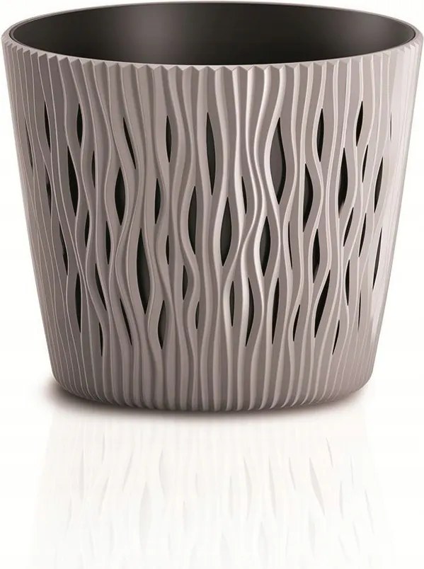 Virágcserép betéttel Sandy kerek mokka 66570-1972