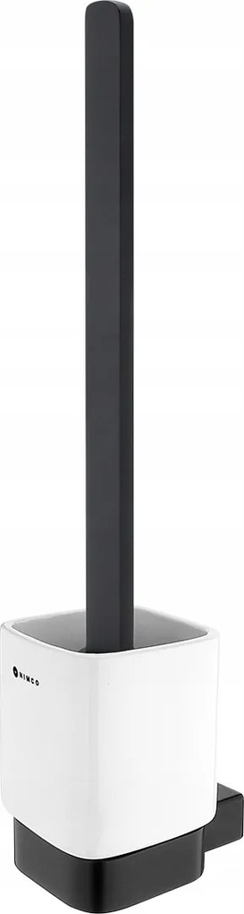 Nimco Kibo fekete WC-kefe, WC-kefe, kerámia tartállyal Ki-14094KN-HR-90