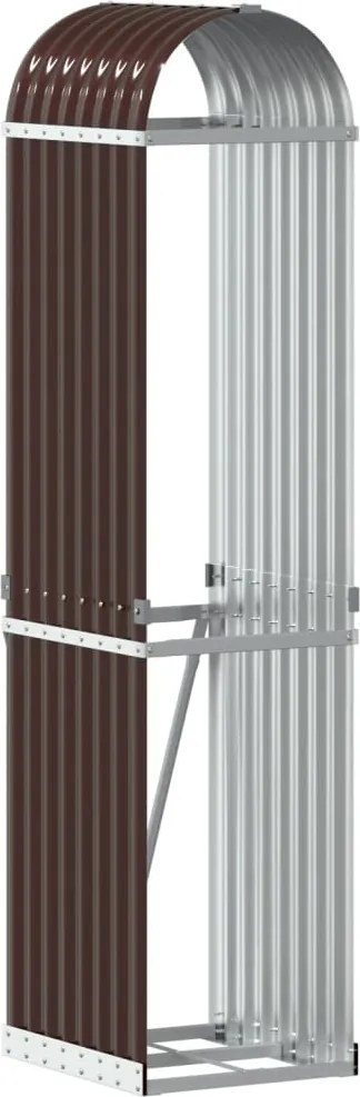 vidaXL barna horganyzott acél rönktartó 40x45x170 cm