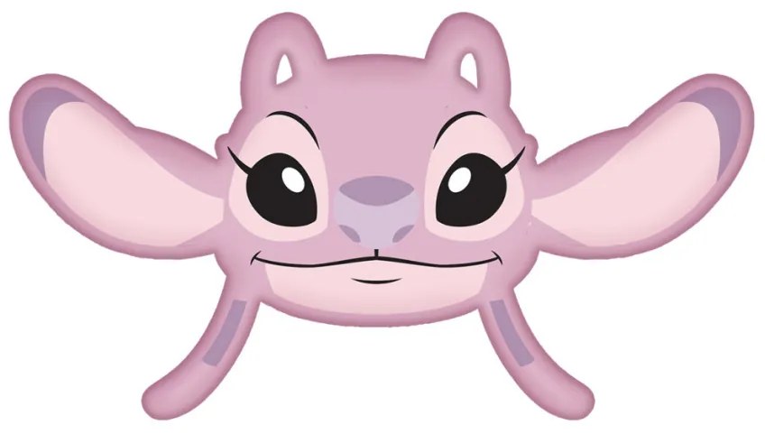 Disney Lilo és Stitch, A csillagkutya Angel Pink 3D formapárna, díszpárna 35 cm