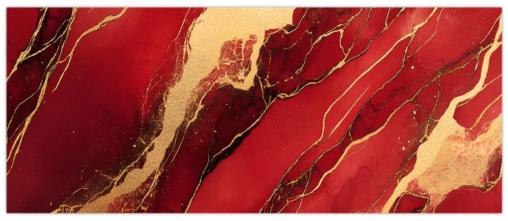 Kép - Vörös-arany márvány (120x50 cm)