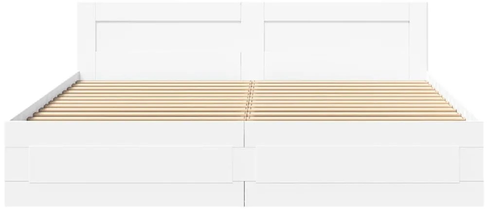 fehér ágykeret fejtámlával matrac nélkül 180x200 cm