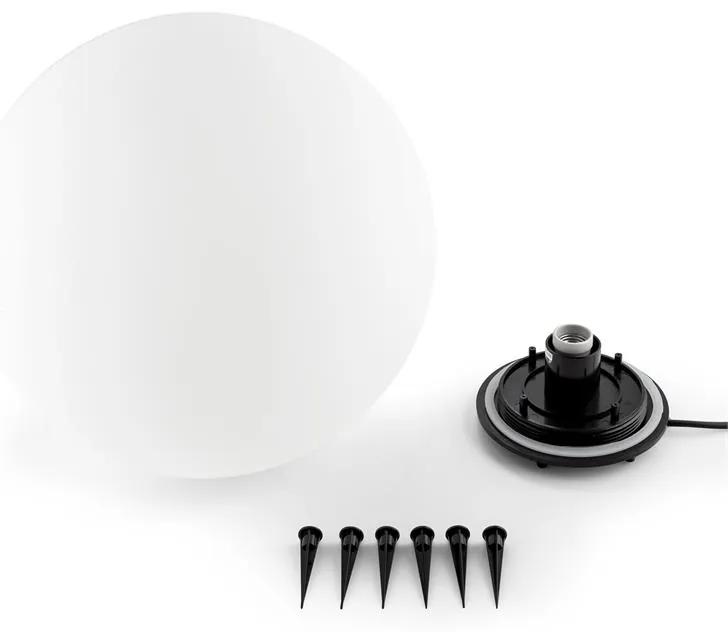 Shinestone L gömbölyű kültéri lámpa, 40cm, fehér