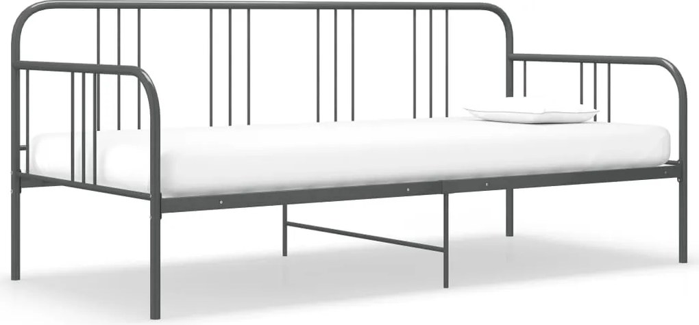vidaXL szürke fém kanapéágy-keret 90 x 200 cm