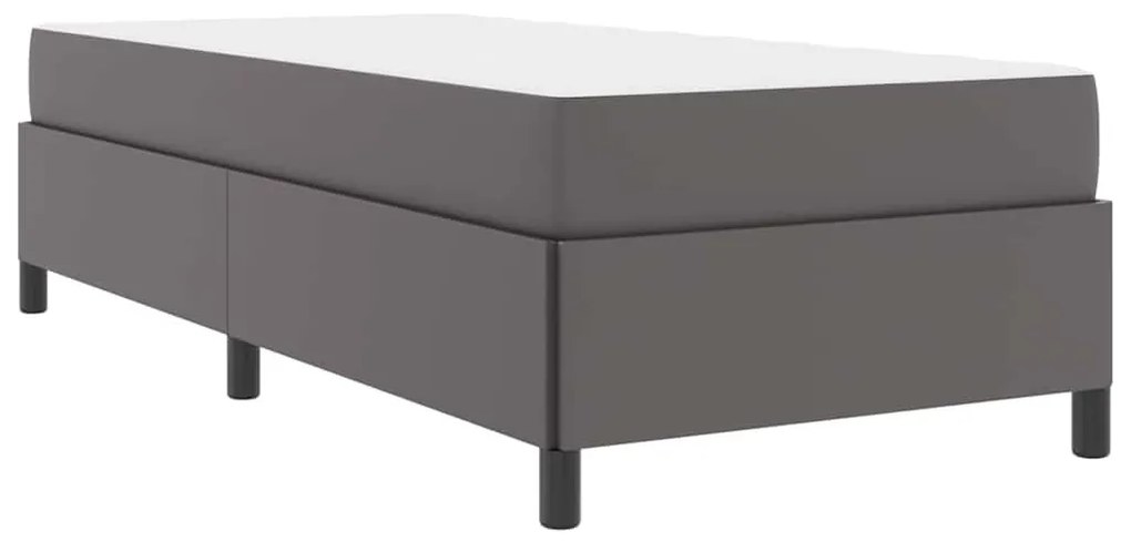 Ágykeret matraccal matracmal Szürke 90 x 190 cm Műbőr