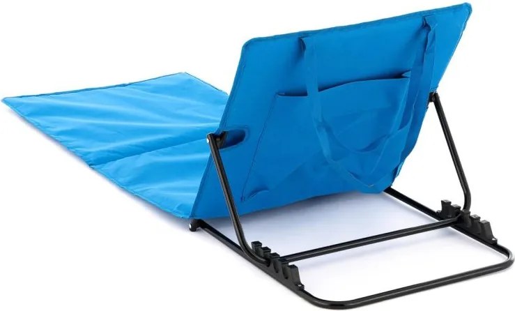 Állítható strandszőnyeg háttámlával 2 db kék