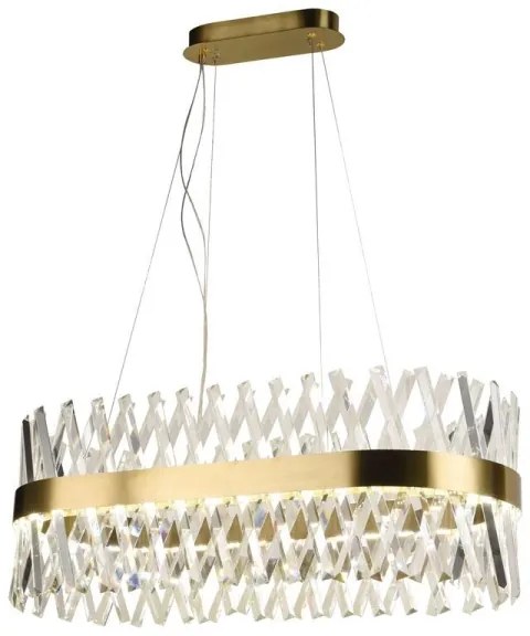 LED állítható fényerejű kristály csillár kábellel LED/90W/230V + DO