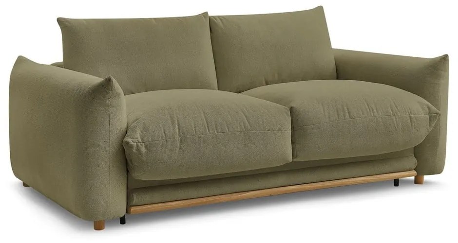 Zöld kinyitható kanapé 214 cm Ernest – Bobochic Paris