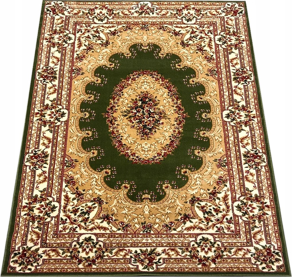 Szőnyeg 300x400 3x4 4x3 Klasszikus Zöld Szőtt Szőnyeg Nappaliba Hagyományos