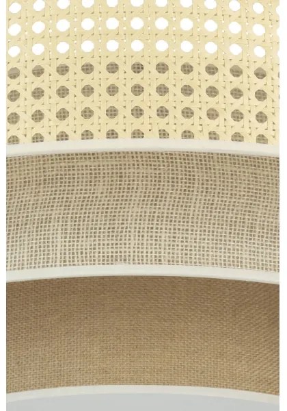 Duolla - LED Mennyezeti lámpa LUNETA LED/26W/230V átm. 60 cm 4000K rattan/bézs