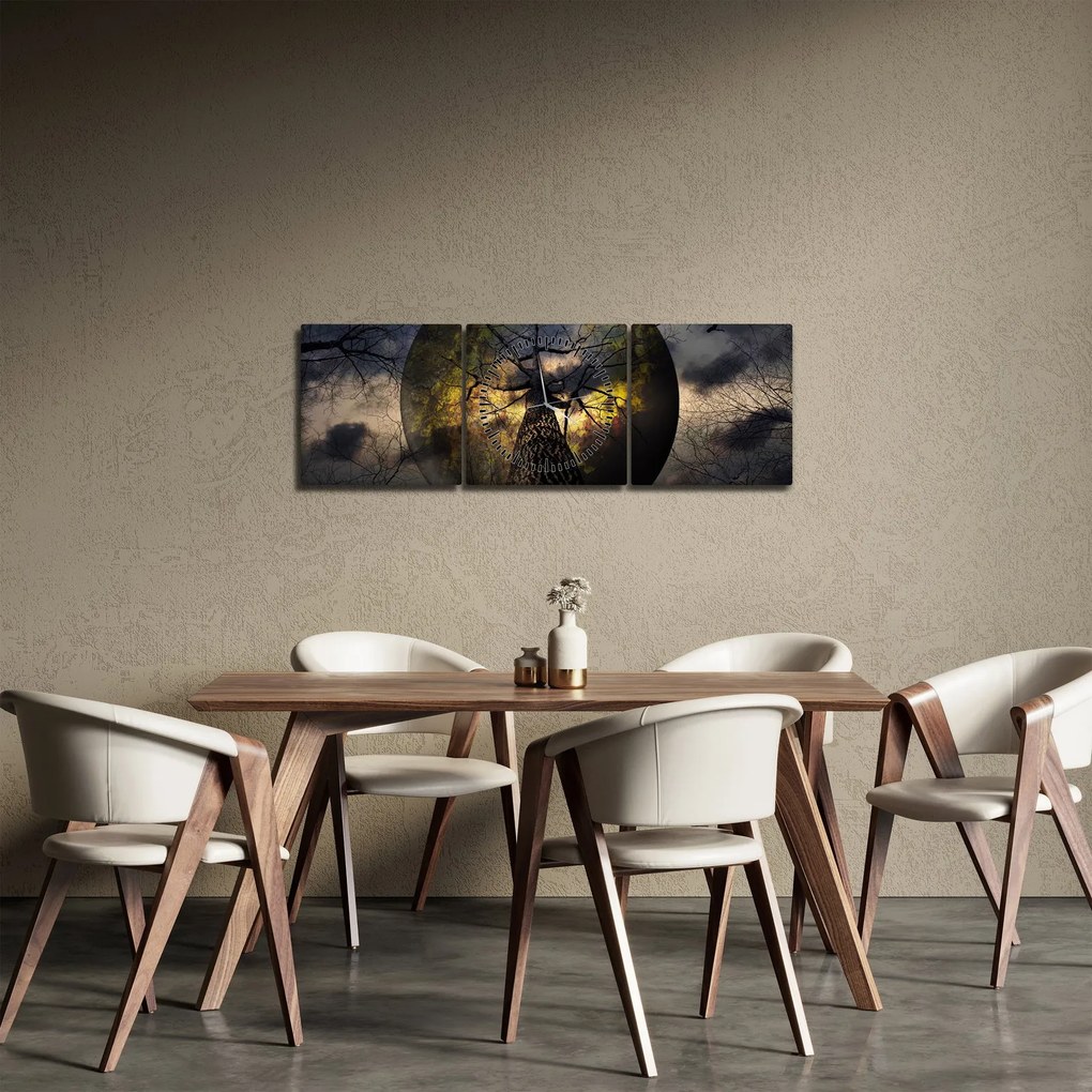 Kép - Titokzatos ég (órával) (90x30 cm)