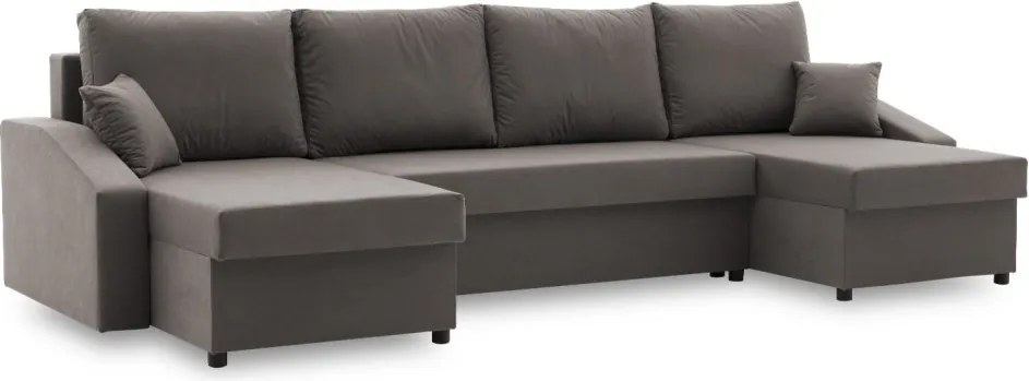 Sparta Plus sarokkanapé, szövet anyag, univerzális oldal, szürke