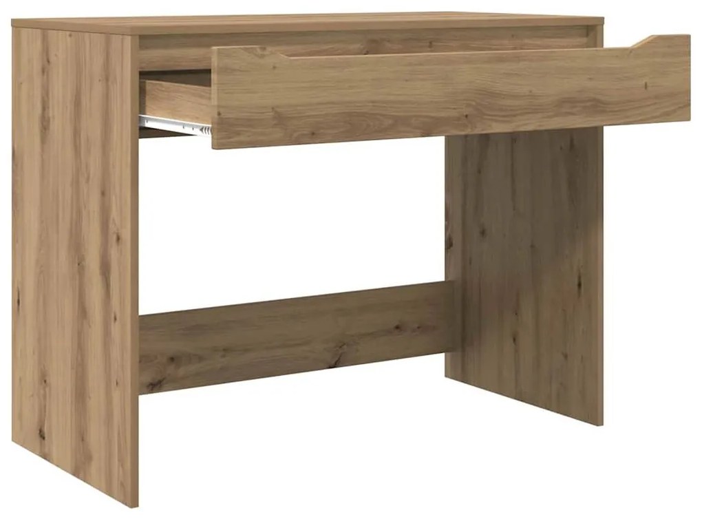 vidaXL Asztal fiókkal tárolóval Artisan tölgy 100 x 50 x 78 cm Faanyag