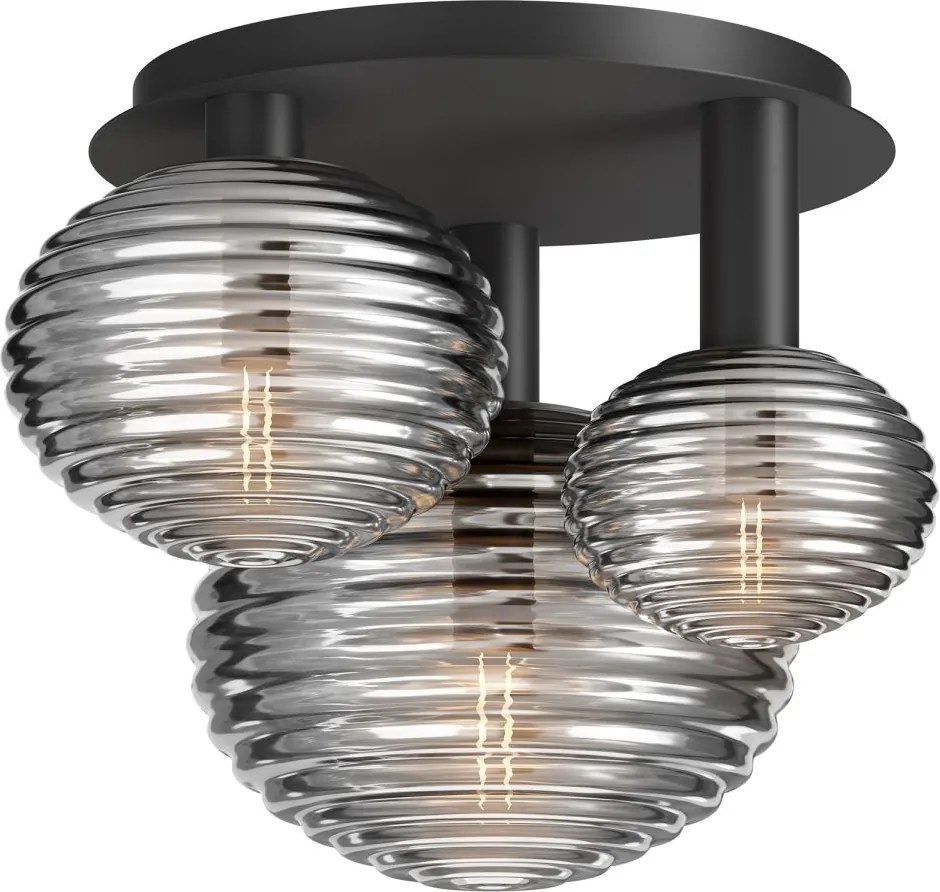 Maytoni modern mennyezeti lámpa reels fekete füstös mymod268cl-03b