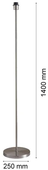 LED állólámpa TUNJA 1xE27/20W/230V, átmérő 38 cm, matt króm/barna