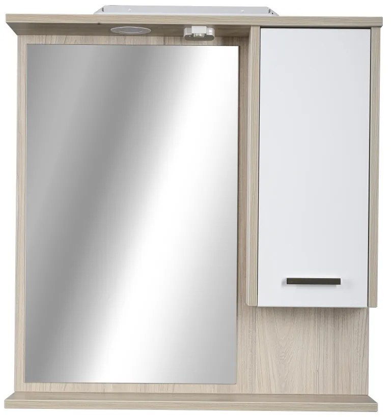 TMP ZX - SONOMA - Tükrös fürdőszobai szekrény LED világítással - 65 x 80 cm