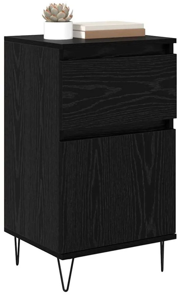 Széf fiókkal Musta tammi 35 x 40 x 70 cm Faanyag