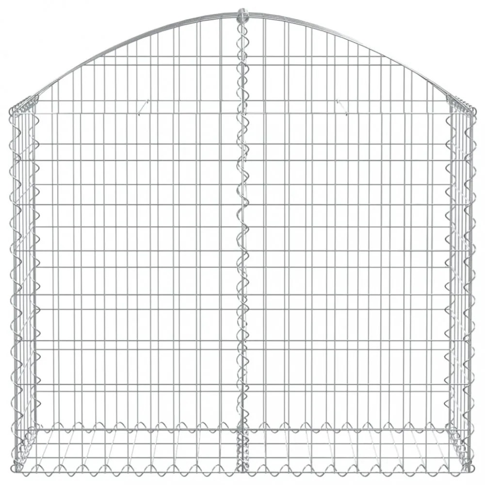 íves horganyzott vas gabion kosár 100x30x80/100 cm