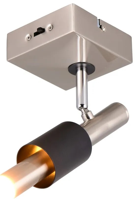 Fekete-ezüstszínű LED spotlámpa 20,5x10 cm Ikaris – Trio Select