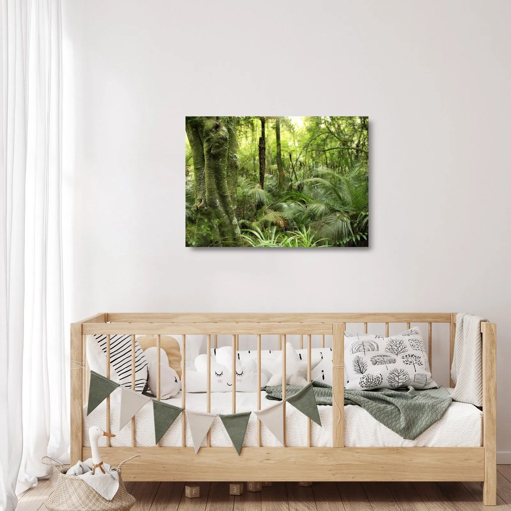 Trópusi esőerdő kép (üvegen) (70x50 cm)