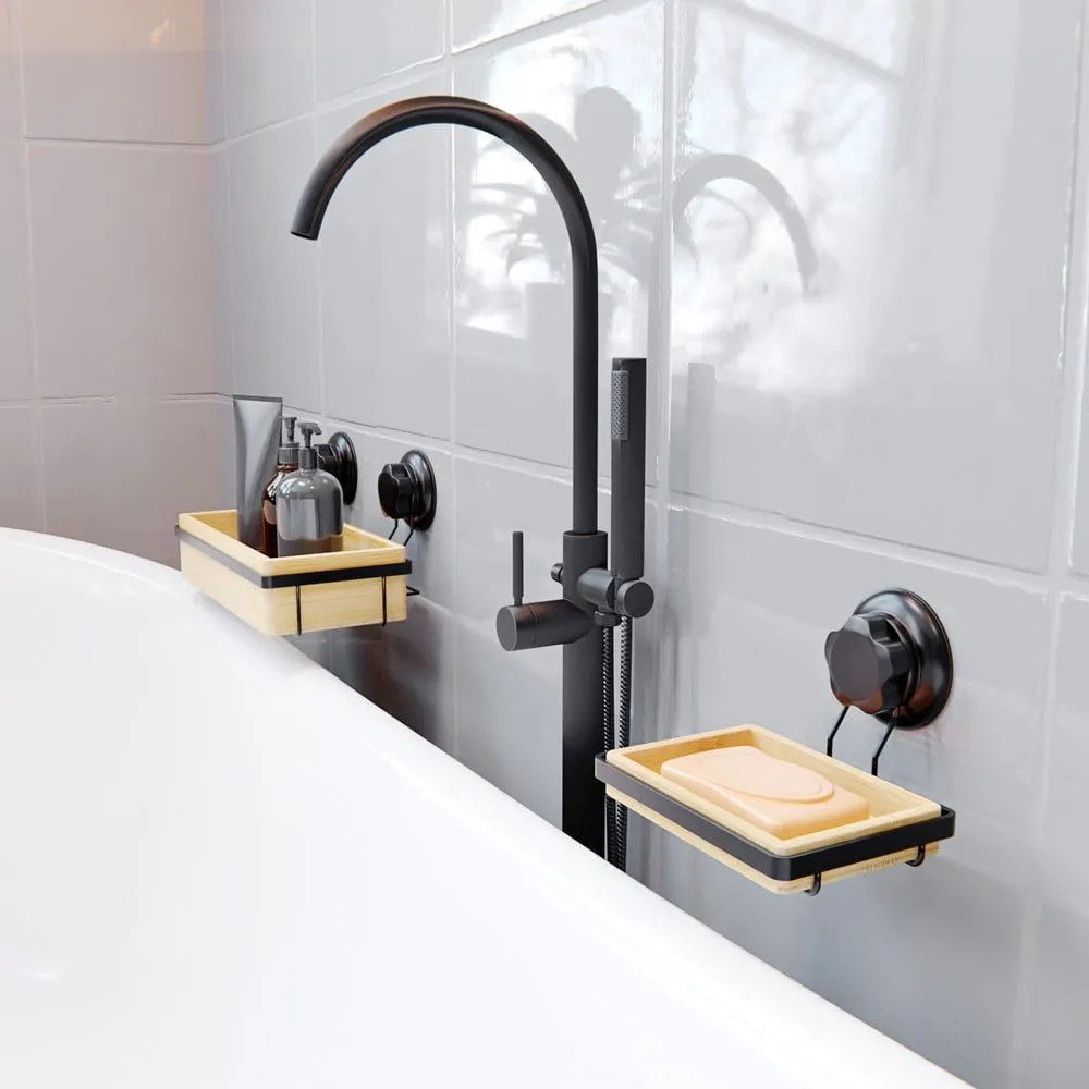 Bestlock SPA öntapadós bambusz fürdőszobai polc - Compactor