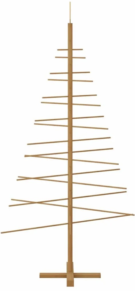 Fából készült Karácsonyfa állvánnyal Barna 180 cm bambusz