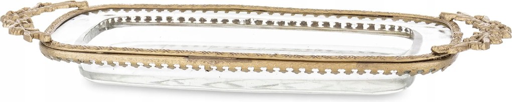 Arany Kis Dekoratív Stílusos Tálca Gyümölcs Patera Torta U fogantyúval