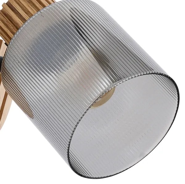 Brilagi - Fali spotlámpa HYGGE 1xE14/15W/230V kaucsukfa/füstszínű