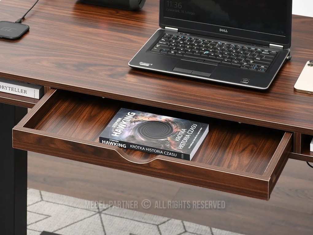 PC asztal Osto 120 (dió + fekete). 1109828