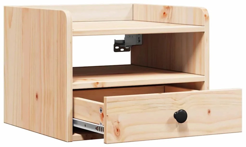 Éjjeli asztal 2 pcs Barna 38 x 36 x 29.5 cm Tömör fenyőfa