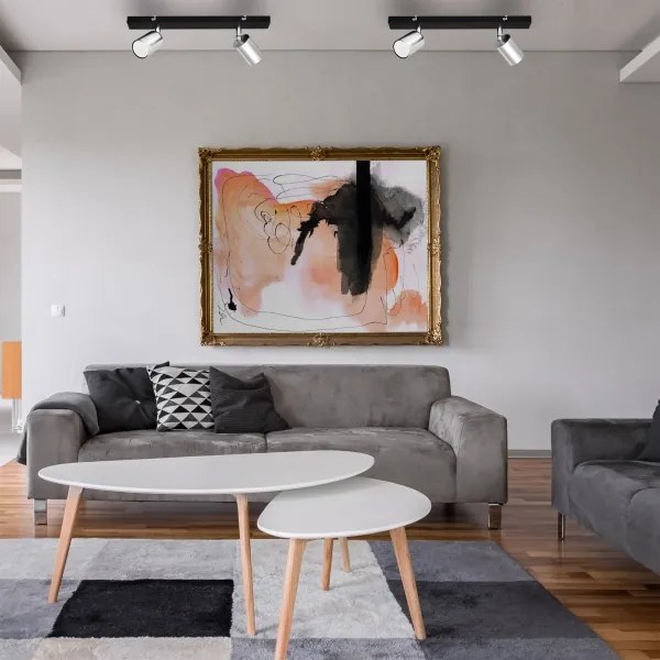 LED Spotlámpa TUNE 2xGU10/4,8W/230V matt króm/fekete