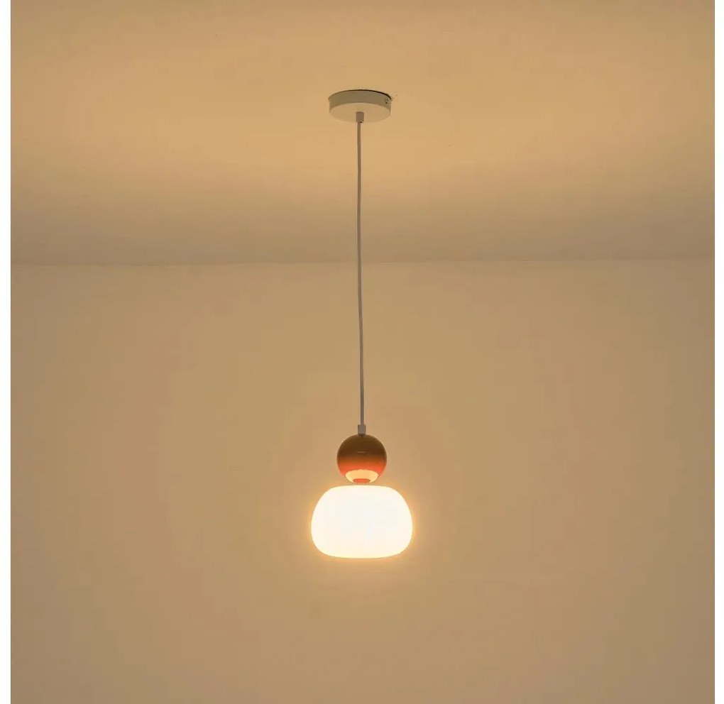 Csillár zsinóron 1xG9/7W/230V fehér/barna