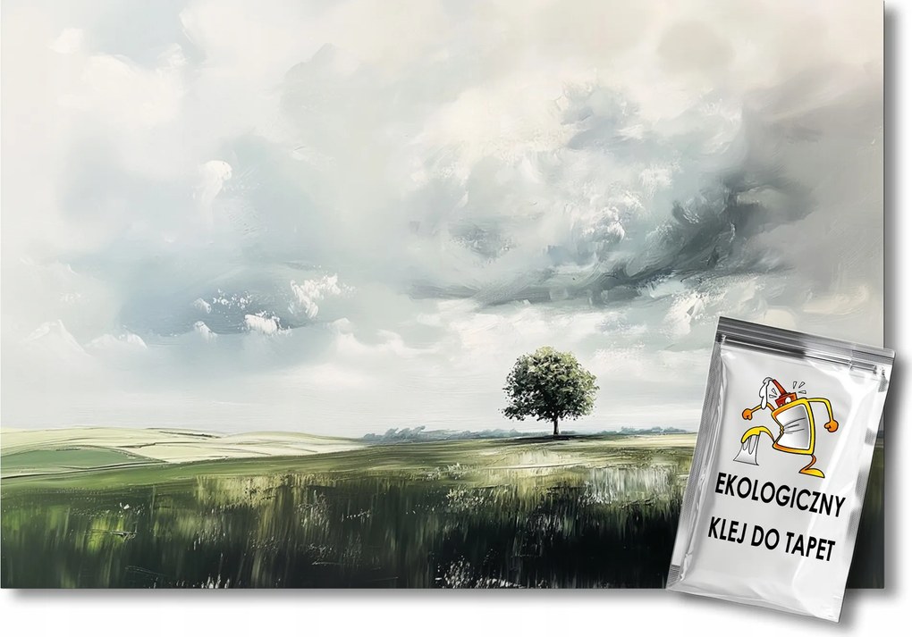 Fotótapéta Flizelina Tájkép Rét Mező Fa Ég Felhők 250x175 ragasztó