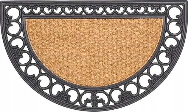 Lábtörlő kókusz gumi félkör 75 x 45 cm