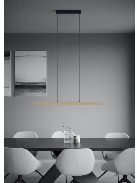 Eglo 390369 - LED Dimmelhető csillár zsinóron MONTEBUONO LED/21W/230V 3000K barna