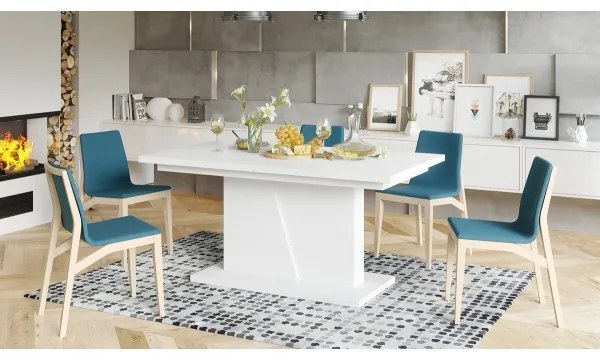 NINO kiterjeszthető étkezőasztal, fehér