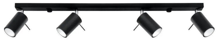 Sollux SL.0332 - Spotlámpa RING 4L 4xGU10/10W/230V fekete