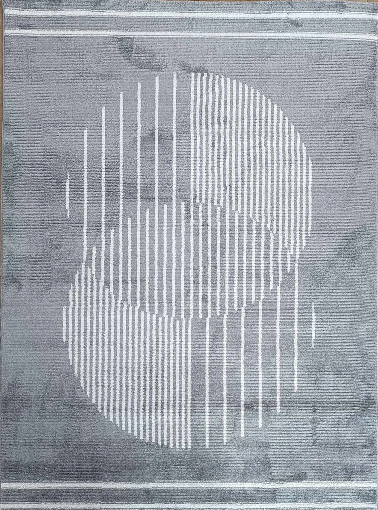 Exkluzív Boho szürke-krém szőnyeg,finom puha sörtékkel 80x150cm