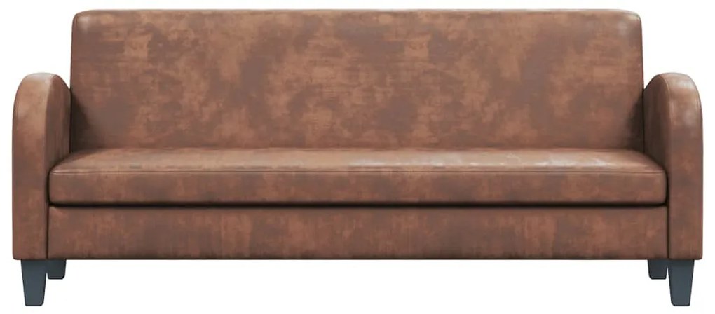 vidaXL háromszemélyes barna művelúr kanapé