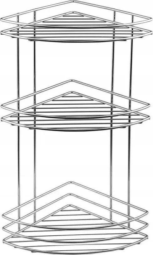 Króm Line sarok drótpolc, tripla, króm