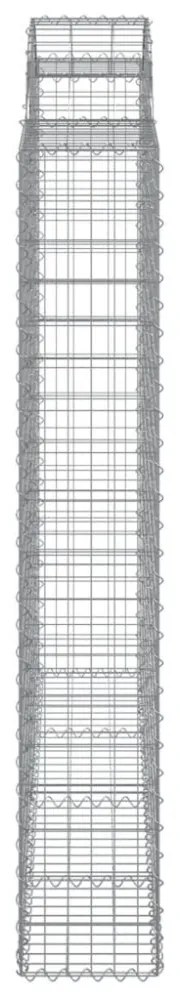 7 db íves horganyzott vas gabion kosár 200x50x180/200 cm