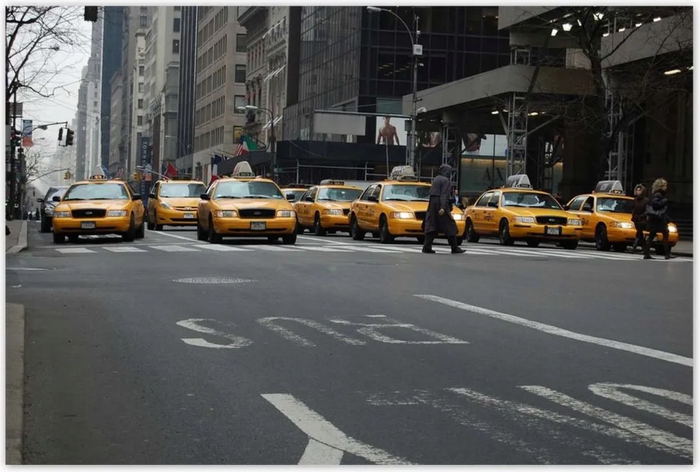 Poszterek 120x80 New York sárga taxik