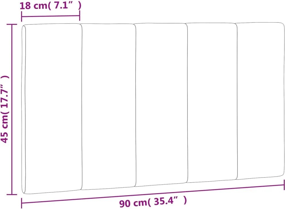 fekete bársony fejtámla párna Hanko 90 cm