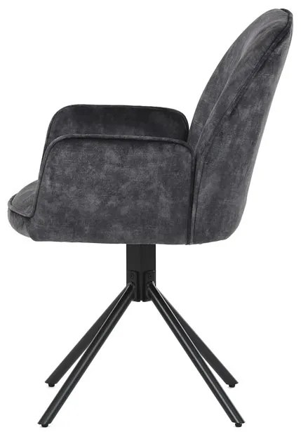 Fekete Bársony Étkezőszék. HC-511 BK4